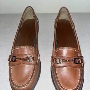 Etienne Aigner Tan Leather Loafers